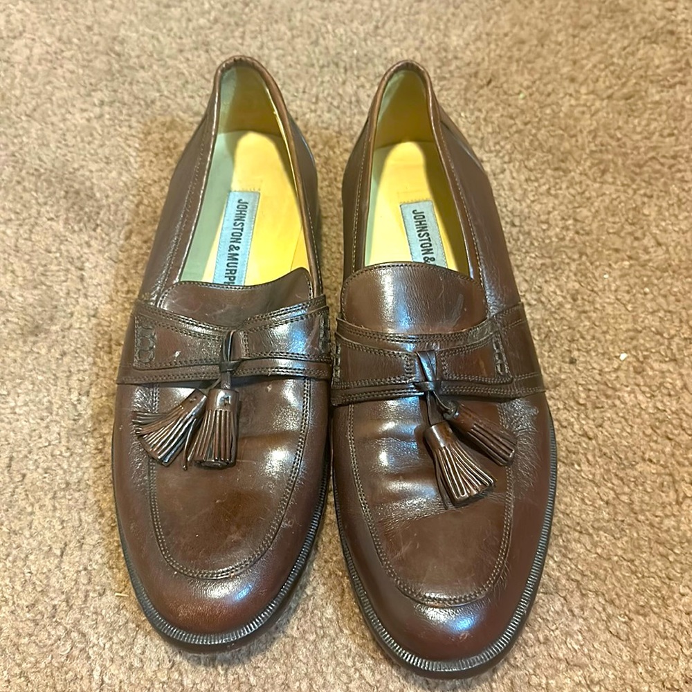 Brown Leather Johnston & Murphy Loafers
